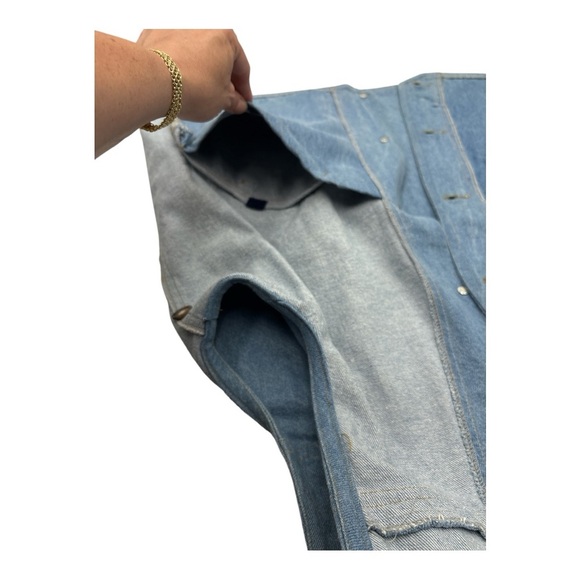 Concealed Carry Clothiers XL Denim Vest Bald Eagle USA Flag Patch Western Biker - Picture 6 of 10